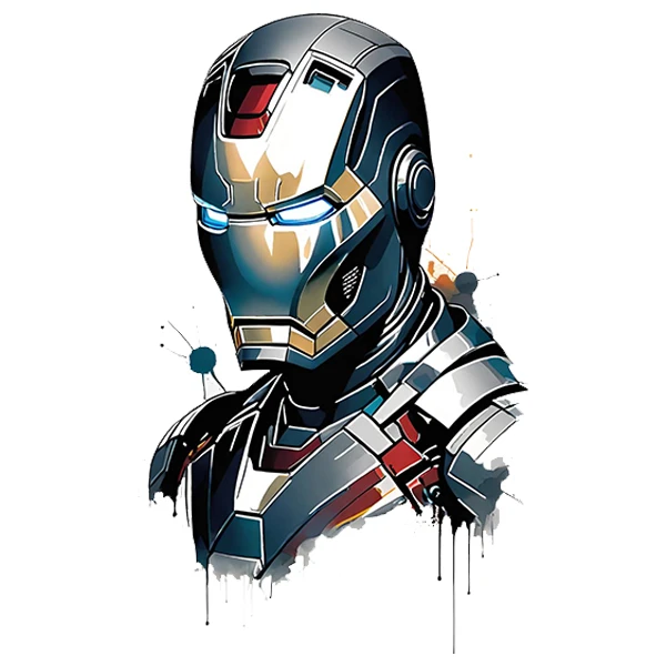 استیکر پارچه و لباس پاد آفرین طرح مرد آهنی کد 4766