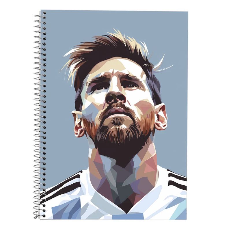 دفتر زبان 50 برگ مدوپد مدل سه خط طرح مسی messi کد DF14044