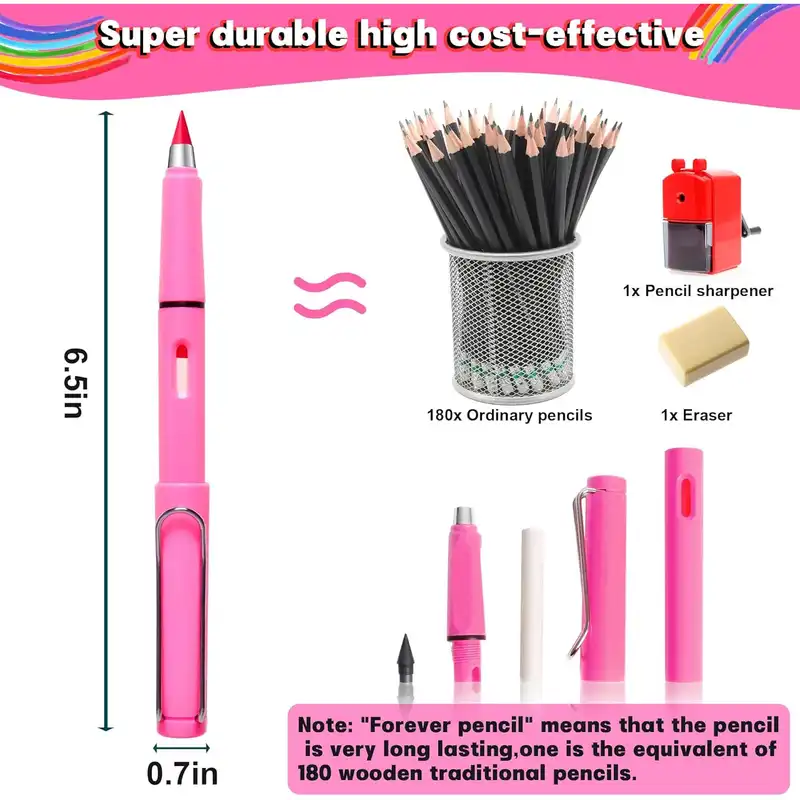 مداد رنگی 7 رنگ مدل بینهایت پاک کن دار