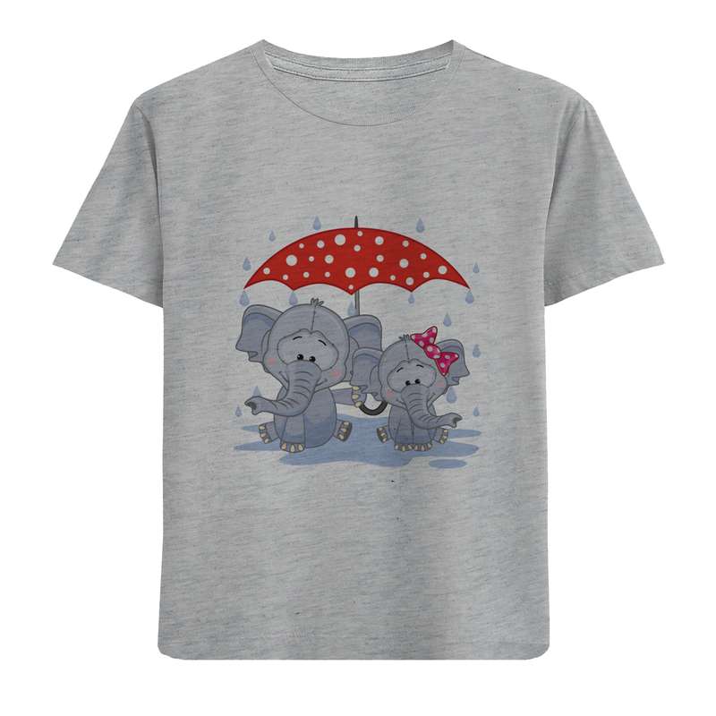 تی شرت آستین کوتاه دخترانه مدل فیل وچتر 188