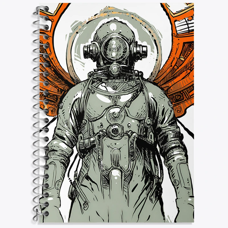 دفتر نت موسیقی 50 برگ خندالو طرح فضانورد کد N4946