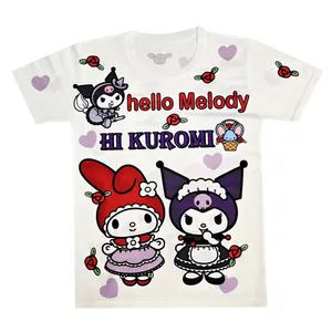 تی شرت آستین کوتاه دخترانه مدل کرومی کد S35