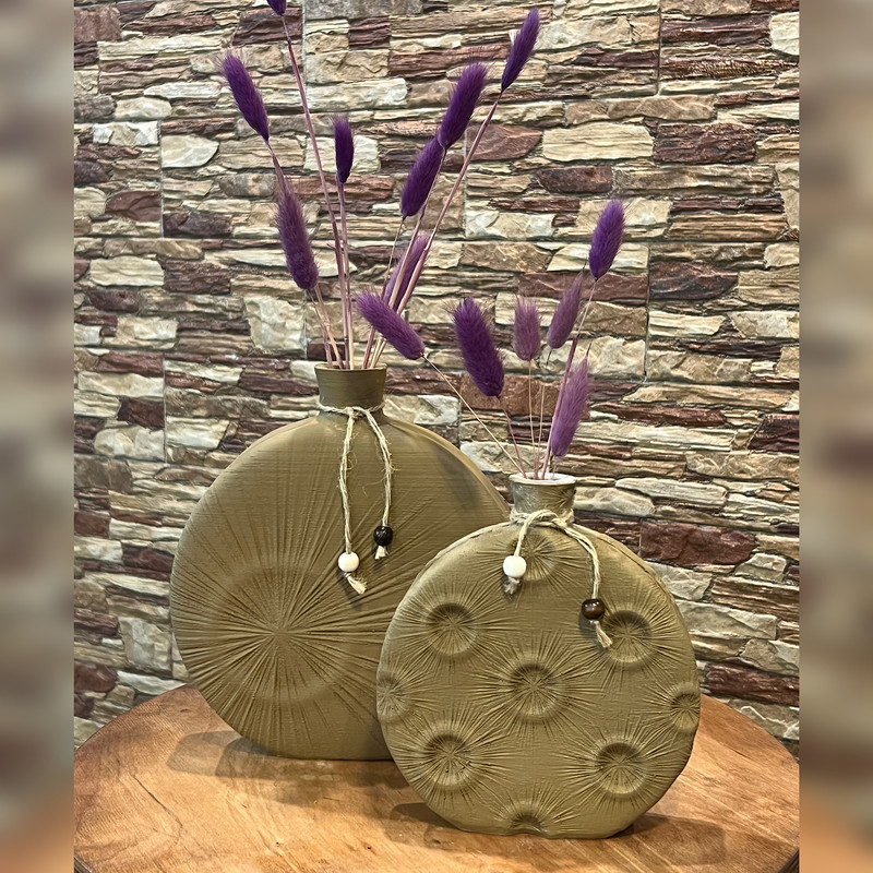 گلدان دکوری مدل دژاوو کد A1002 مجموعه دو عددی