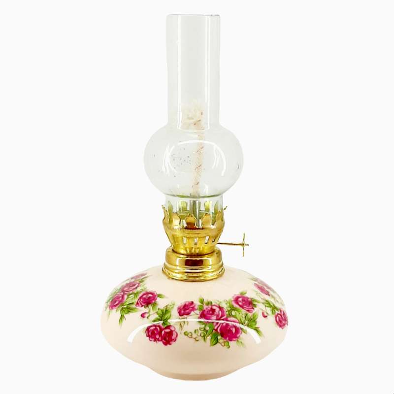 چراغ نفتی سرامیکی مدل گلسرخ کد 01