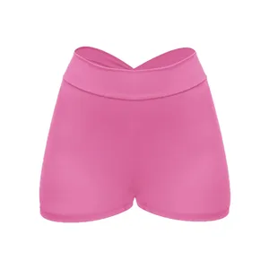 شلوارک ورزشی زنانه مدل فلامینگو پشت هفتی چین دار کد 713