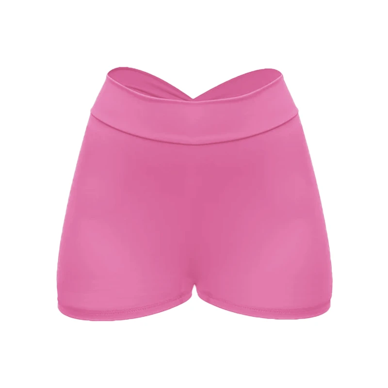 شلوارک ورزشی زنانه مدل فلامینگو پشت هفتی چین دار کد 713