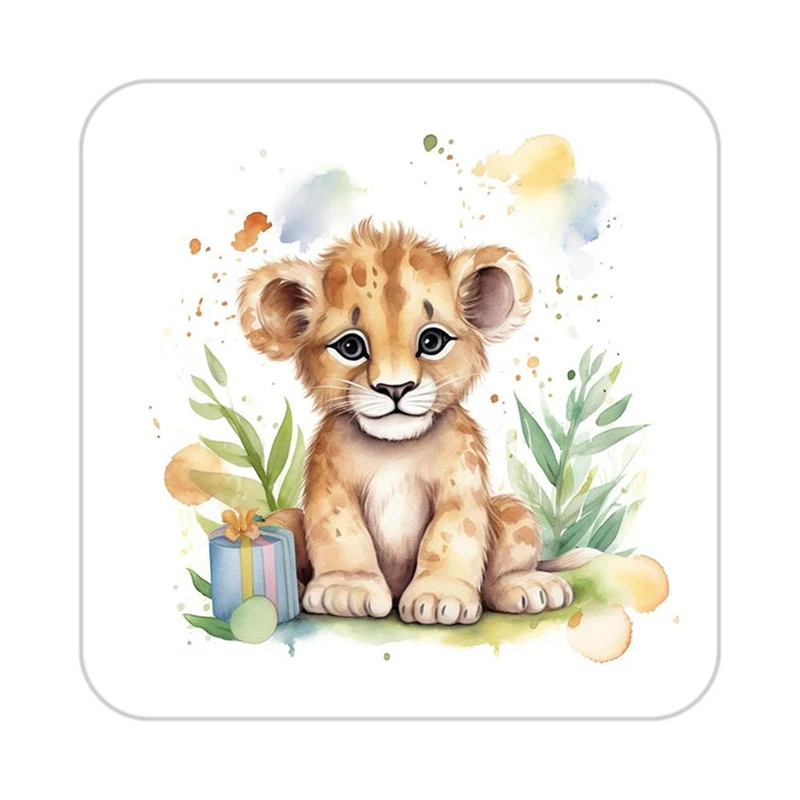 زیر لیوانی کاکتی طرح شیر مدل mp24289