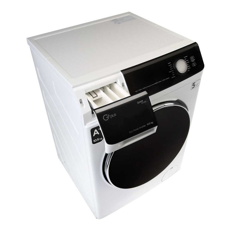 ماشین لباسشویی جی پلاس مدل GWM-K1048W ظرفیت 10.5 کیلوگرم
