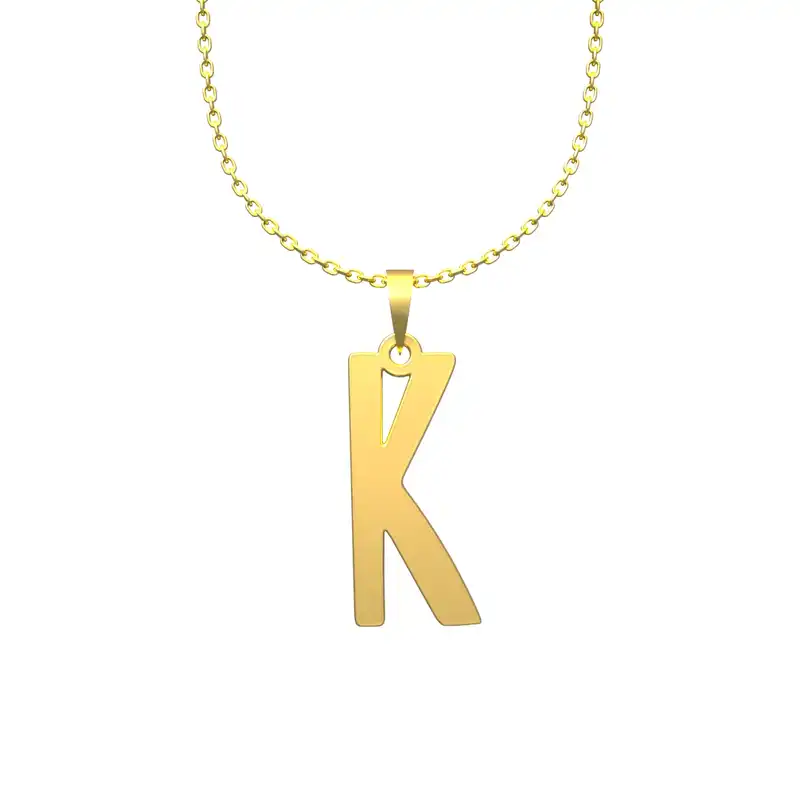 گردنبند طلا 18 عیار زنانه مدوپد مدل حرف K کد H2-1-1143