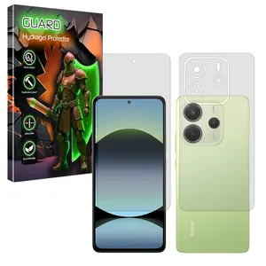 Guard Transparent model Tough screen protector suitable for Xiaomi Redmi Note 14 4G mobile phone along with the back of the phone