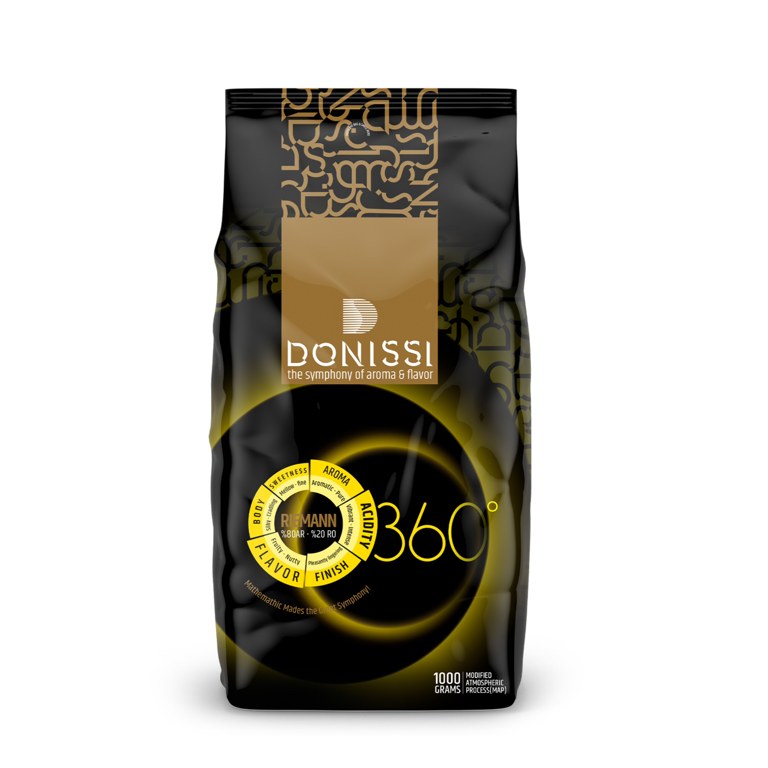 دانه قهوه ریمان ترکیب 80% عربیکا و 20% ربوستا دونیسی - 1000 گرم