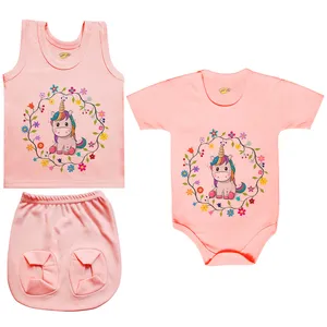 ست 3 تکه لباس نوزادی کارانس مدل PRSZS-3115