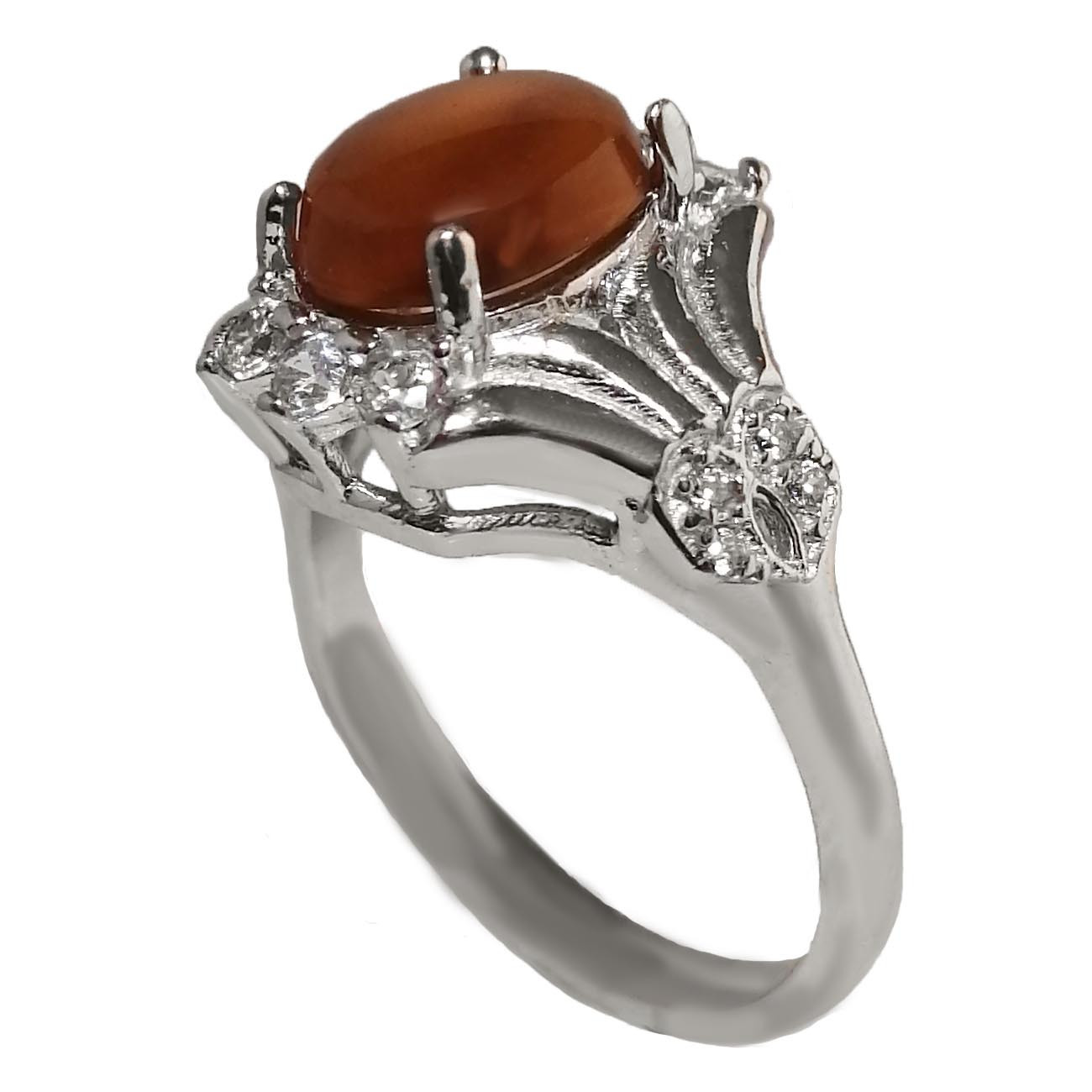 انگشتر نقره زنانه مدل عقیق یمنی YW4062