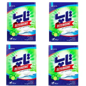 پودر ماشین لباسشویی دستی تاپ مدل نرم کننده حجم 500 گرم مجموعه 4 عددی