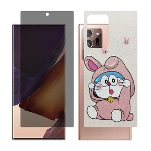 Glass Together model privacy glass screen protector suitable for Samsung Galaxy Note20 Ultra 5G mobile phone with cover sticker on the back of the phone