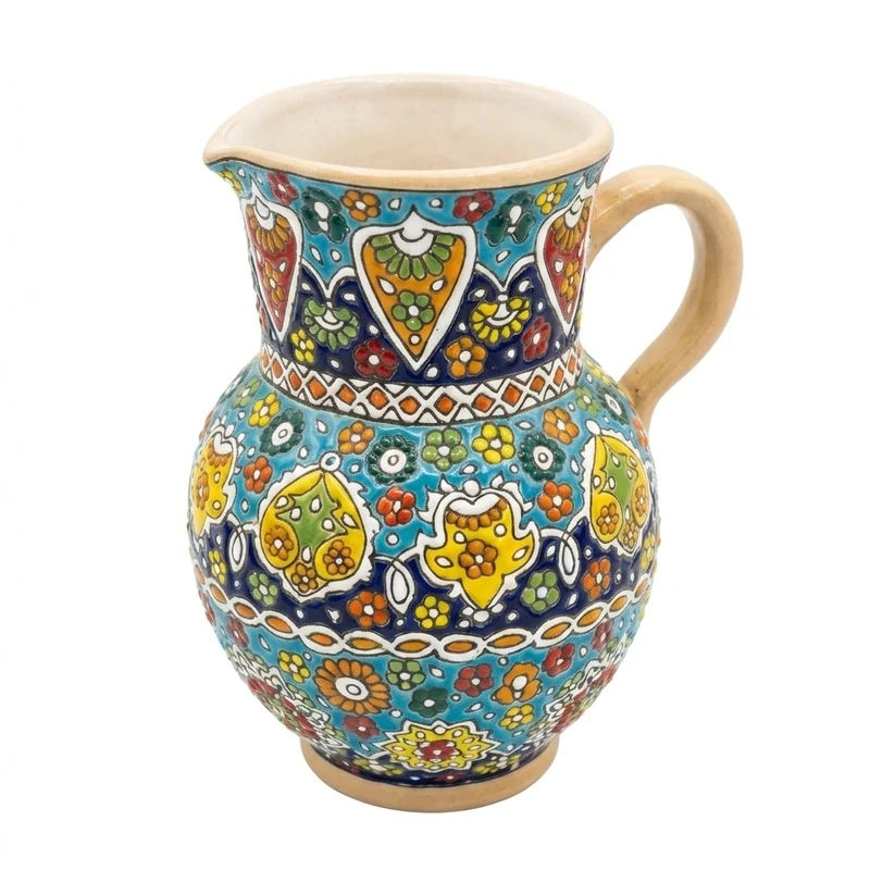 پارچ سفالی مدل مدل میناکاری کد X-1513002