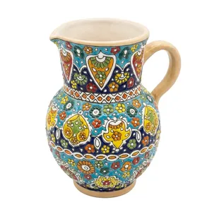 پارچ سفالی مدل مدل میناکاری کد X-1513002