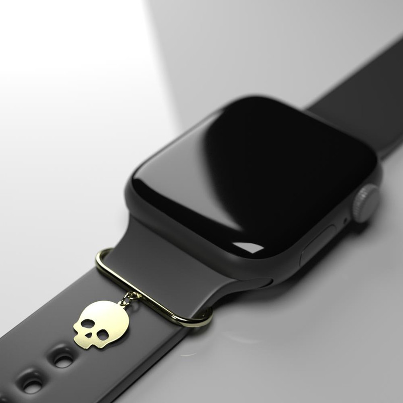 آویز ساعت طلا 18 عیار زنانه مدوپد مدل جمجمه کد SK1-1316