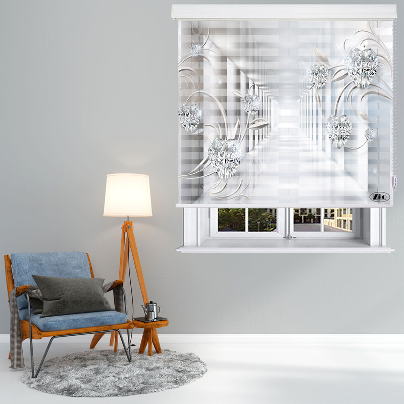 پرده زبرا زیو مدل 3D-1151 سایز 100x150 سانتی متر