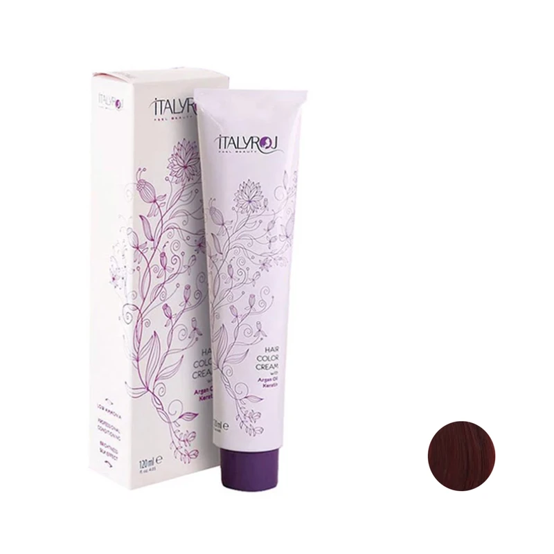 رنگ مو ایتالی رژ شماره 6/5 حجم 120 میلی لیتر رنگ ماهاگونی