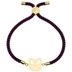 دستبند طلا 18 عیار زنانه الن نار مدل خرگوش 101550