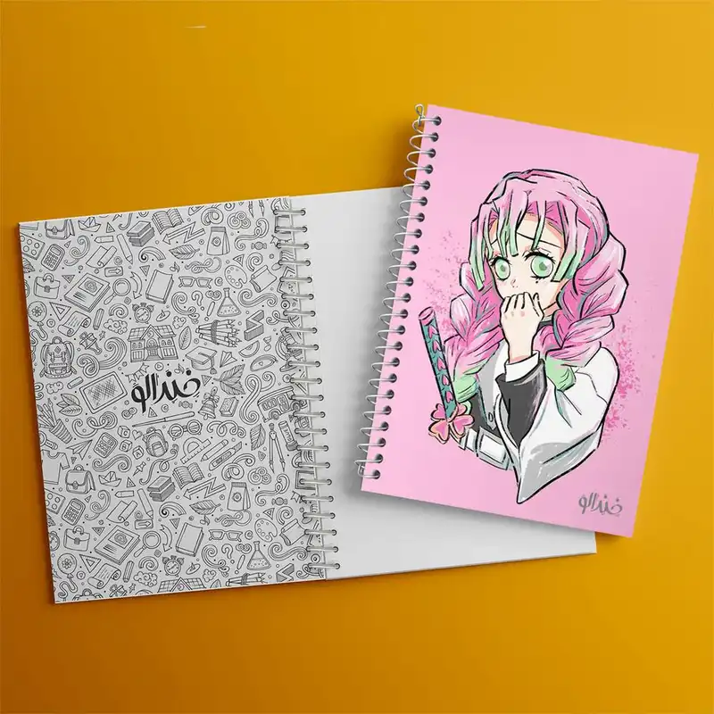 دفتر نقاشی 50 برگ خندالو مدل میتسوری کانروجی انیمه شیطان کش کد 27024