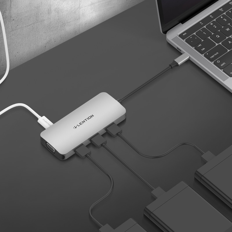هاب 8 پورت USB-C لنشن مدل CE55 2