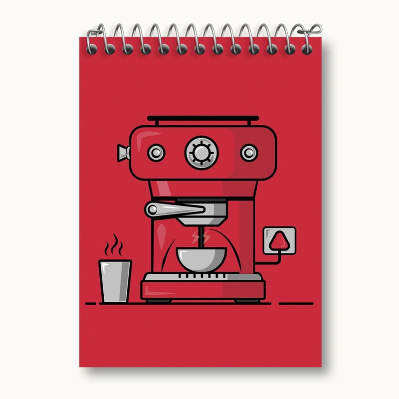 دفتر یادداشت 50 برگ خندالو مدل دستگاه قهوه ساز کد 27622