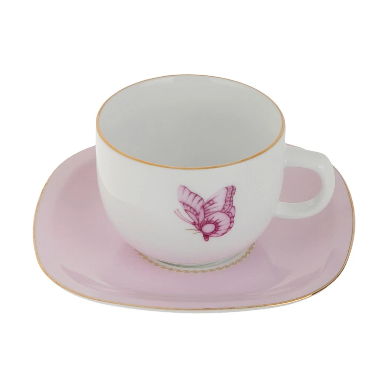 ست فنجان و نعلبکی 12 پارچه  زرین ایران مدل رز فلاور