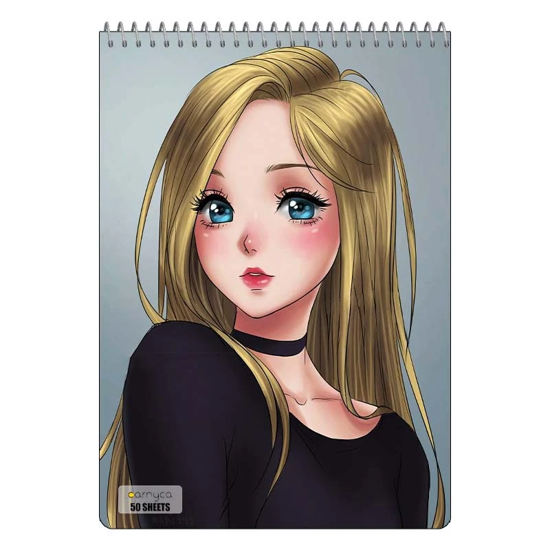 دفتر نقاشی 50 برگ سیمی کارنیکا طرح دخترانه کیوت Girly Cute کد 57003