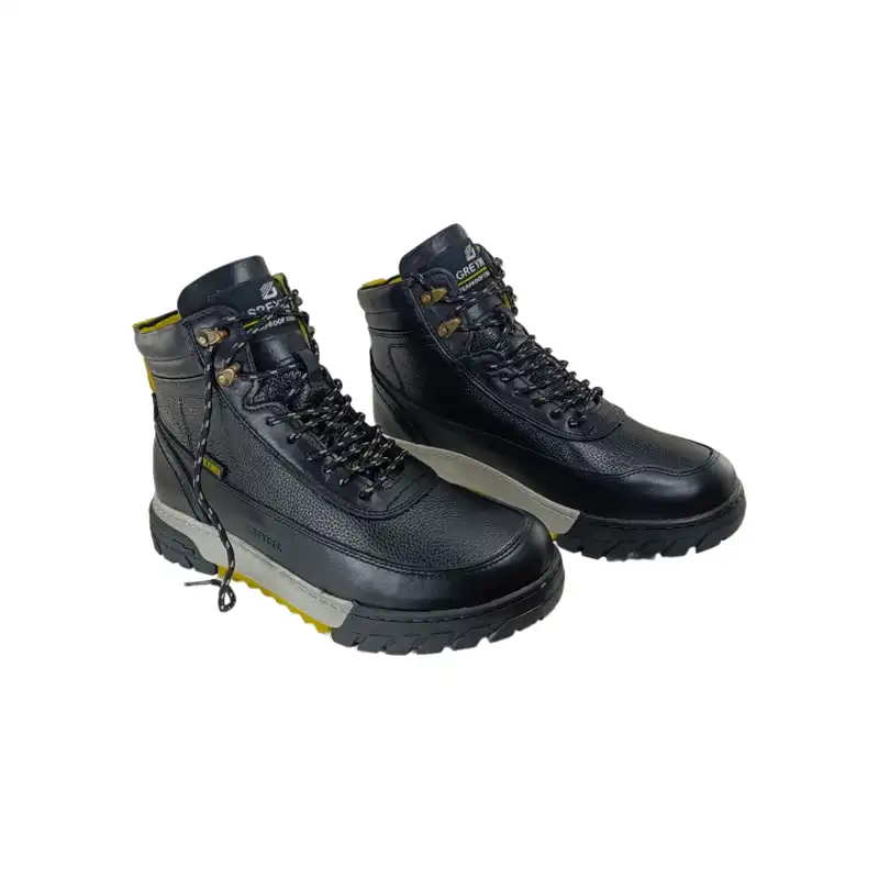 نیم بوت مردانه مدل بندی چرم طبیعی کد si30