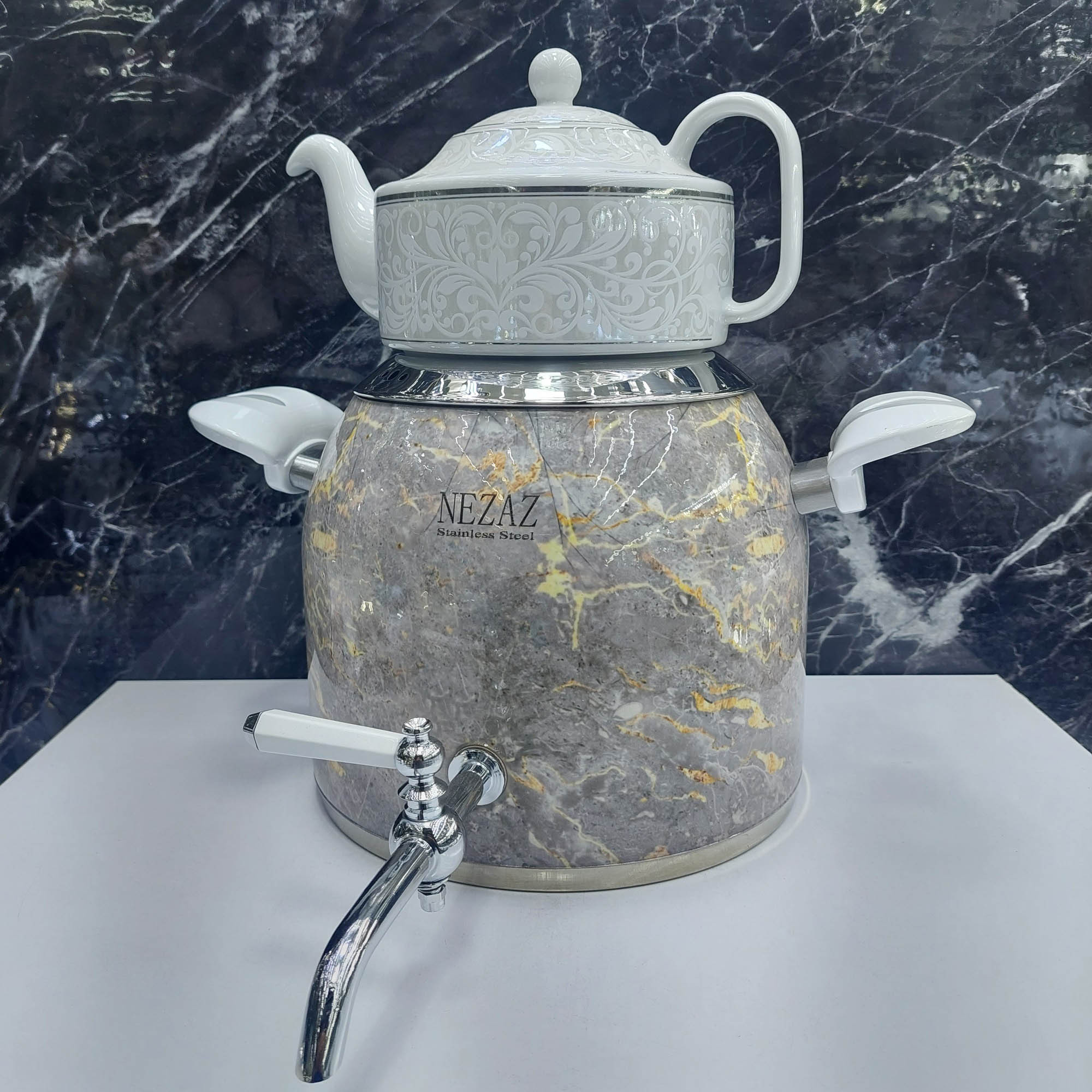 ست کتری و قوری نزاز طرح سنگ ست کتری و قوری نزاز طرح سنگ