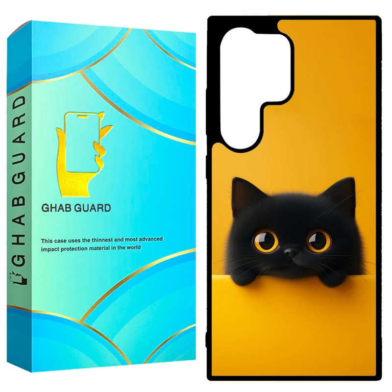 کاور قاب گارد طرح گربه مدل GCHPD24U مناسب برای گوشی موبایل سامسونگ Galaxy S24 Ultra 5G