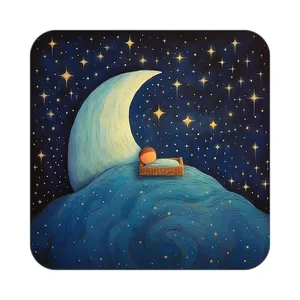 زیر لیوانی کاکتی طرح ماه و ستاره مدل mp53128