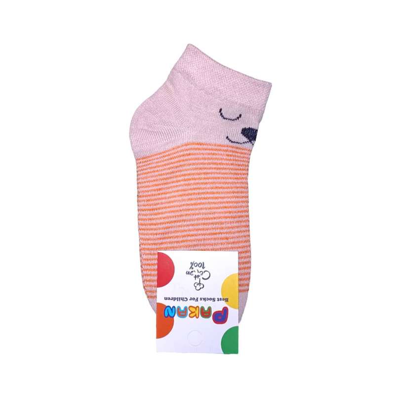 جوراب ساق کوتاه بچگانه مدل راه راه گربه 4