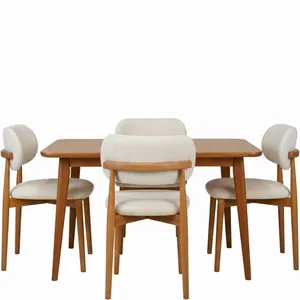 میز و صندلی ناهارخوری چهار نفره مدل دنیز