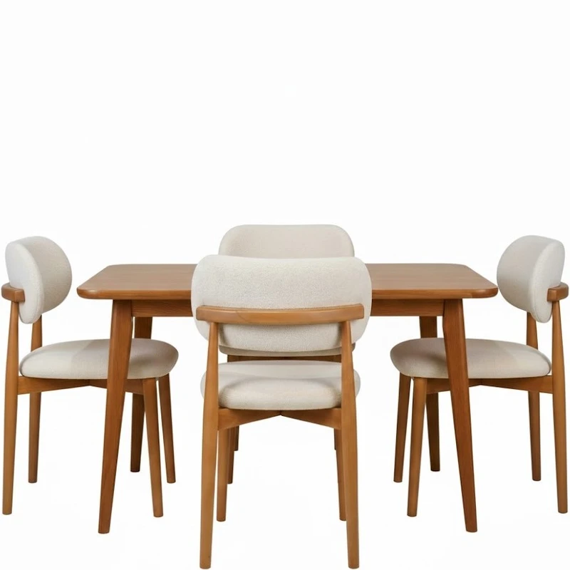 میز و صندلی ناهارخوری چهار نفره مدل دنیز