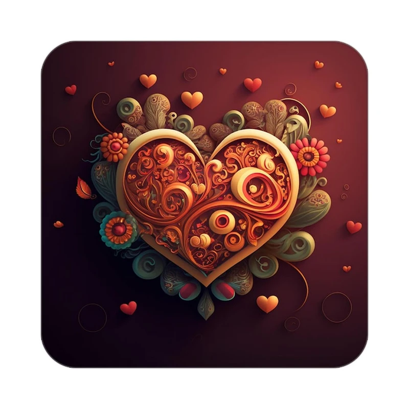 زیر لیوانی کاکتی مدل عاشقانه کد mp10412