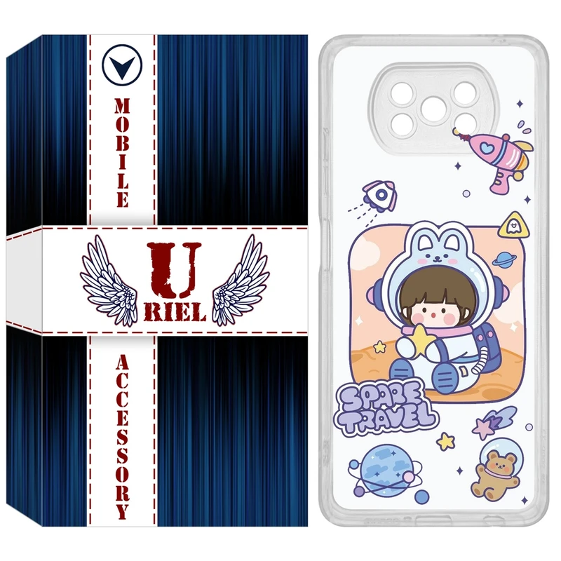 کاور یوریل مدل Clear کد 9 طرح دختر فضانورد مناسب برای گوشی موبایل شیائومی Poco X3 / X3 Pro / X3 NFC