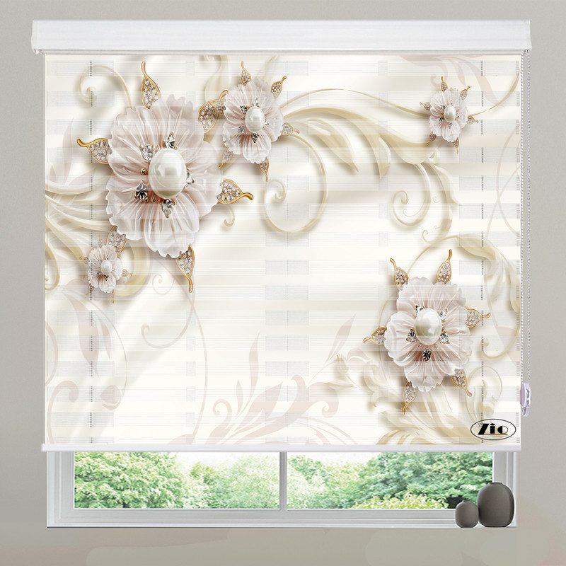 پرده زبرا زیو مدل 3D-1114 سایز 150x150 سانتی متر