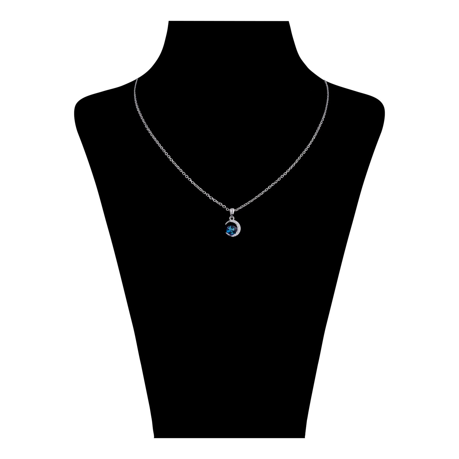 گردنبند نقره زنانه سواروسکی مدل ماه و ستاره کد 4485421 -  - 1