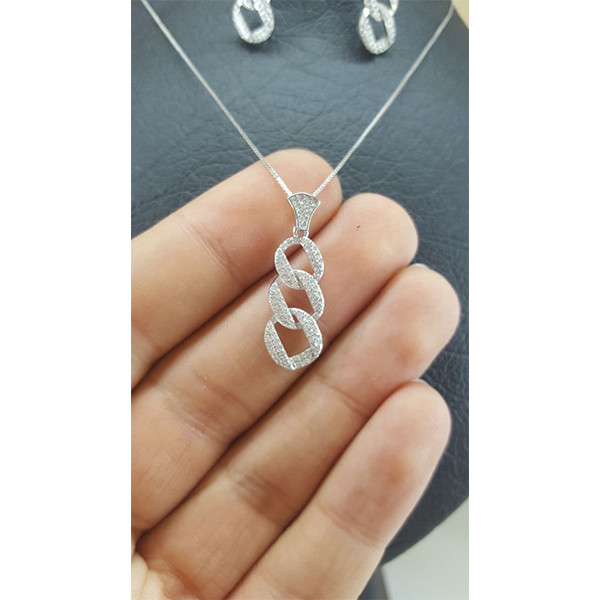 نیم ست نقره زنانه کد 1