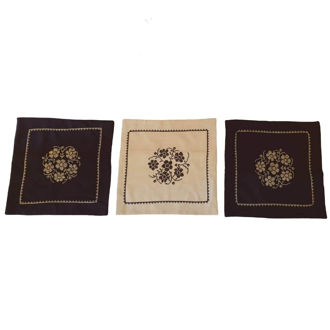 کاور کوسن سوزن دوزی کد K2 بسته 3 عددی