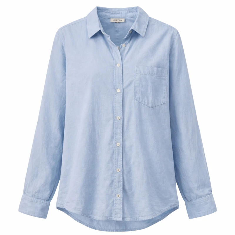 شومیز آستین بلند یقه برگردان زنانه مدل 2044