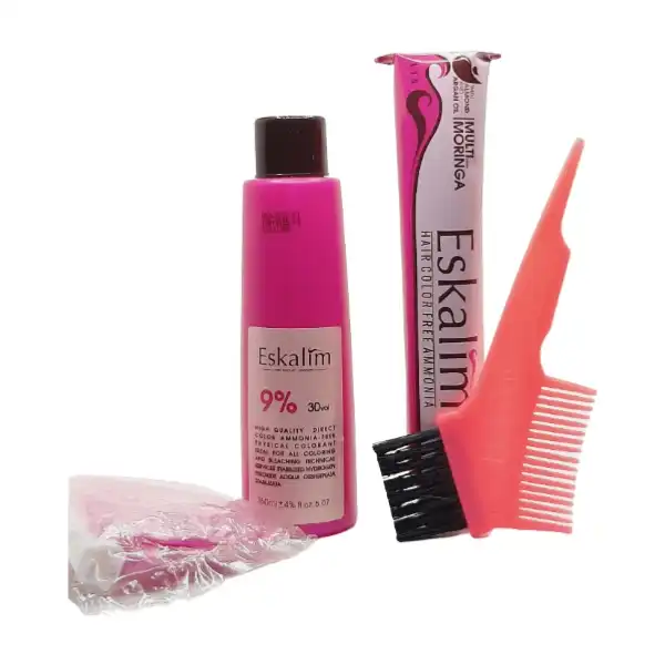 کیت رنگ مو اسکالیم سری collagen keratin شماره 901 حجم 100 میلی لیتر رنگ نقره ای خیلی روشن