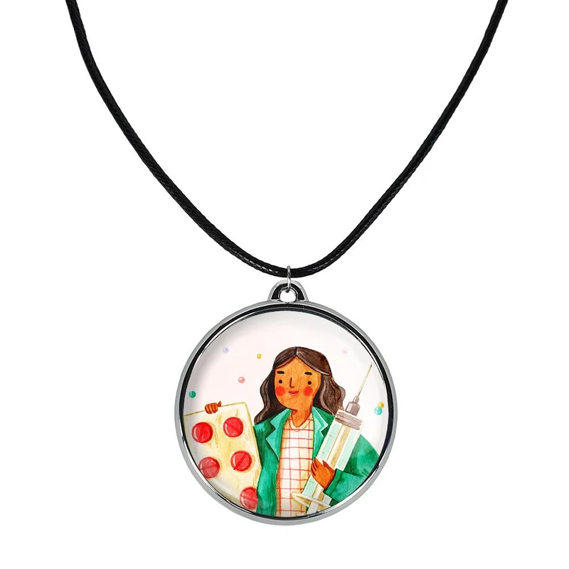 گردنبند خندالو مدل پزشک و پرستار کد 3103431023