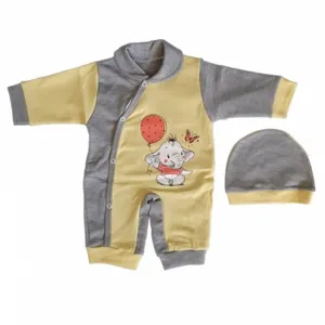 ست سرهمی و کلاه نوزادی مدل فیل ماشین سوار کد 888