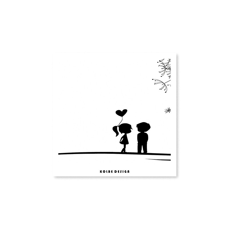 کارت پستال کلبه دیزاین مدل مینیمال عاشقانه کد 71