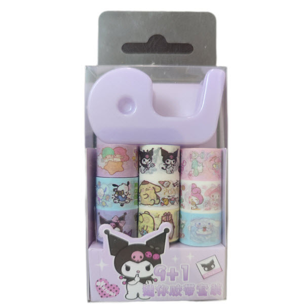 چسب کاغذی مدل واشی طرح کرومی کد 01به همراه پایه چسب مجموعه 10 عددی