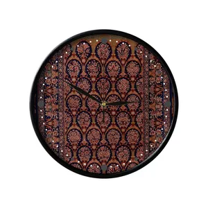 ساعت دیواری مدوپد طرح قالیچه قم قابی گلدانی مدل C-Ghom127